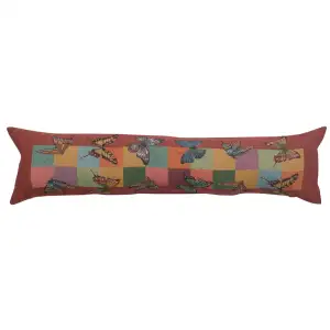 Assorted Butterflies Tapestry Bolster Pillow Cover 10 x 35 in Nature Floral Jacquard Woven Decorative Long Cushion Cover