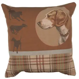 Alexandre Francois Scottish Dogs Tapestry Pillow Cover 19x19 Inch Cotton Jacquard Woven Cushion Cover