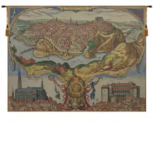 Toledo Belgian Tapestry Wall Hanging 52x70 Inch Cotton Jacquard Woven Wall Tapestry