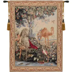 Cheval Drape Forest Tapestry Wall Hanging 32 x 25 in Jacquard Woven Horse Woodland Wall Art - C - H 32" x W 25"