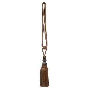 Elegance Earth Tone Decorative Tapestry Tassels Pair Min-Max Length 11 Inch
