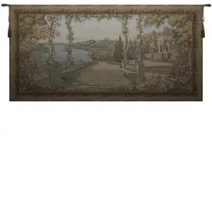 Lake Como Italian Tapestry Wall Hanging 49x96 Inch Cotton Jacquard Woven Wall Tapestry