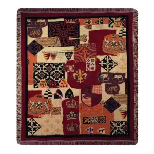 Cambridge Jacquard Woven Afghan Tapestry Throw Blanket 60x50 Inch Traditional Home Decor