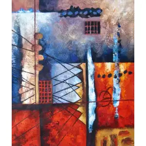 Shard Abstract Canvas Oil Painting 36x24 Modern Contemporary Decorative Wall Art Home Decor