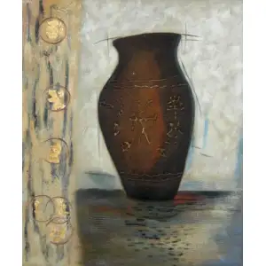 Unearthed Discoveries Canvas Oil Painting 36x24 Abstract Contemporary Decorative Wall Art Home Decor
