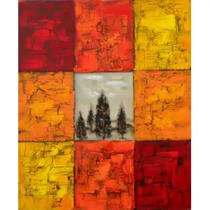 Tree Bark Canvas Oil Painting 36x24 Nature Abstract Contemporary Decorative Wall Art Home Decor