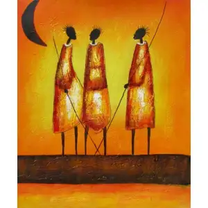 Hunters Gathered Canvas Oil Painting 36x24 Hunting Scene Rustic Decorative Wall Art Home Decor