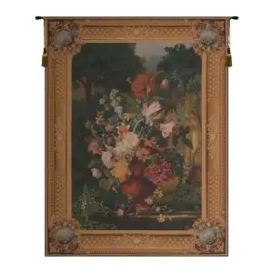 Grand Bouquet Flamand French Tapestry Wall Hanging 78x58 Inch Cotton Jacquard Woven Wall Tapestry