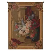 Bouquet Et Architecture Vertical European Tapestry Wall hanging