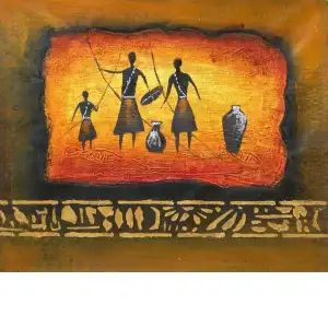 Passing on Tradition Canvas Oil Painting 24x36 Cultural Figurative Decorative Wall Art Home Decor