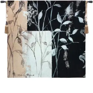 African Leaf Fine Art Tapestry Wall Hanging  53x53 Inch Cotton Jacquard Woven Wall Tapestry