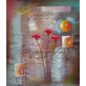 Whimsy I Canvas Oil Painting 36x24 Abstract Contemporary Decorative Wall Art Home Decor