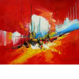 Crazy Colors Canvas Oil Painting 24x36 Colorful Abstract Contemporary Decorative Wall Art Home Decor