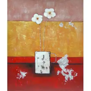 Modesty of the Orchid Canvas Oil Painting 36x24 Floral Botanical Decorative Wall Art