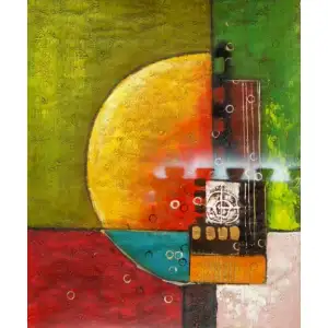 Welcome to the Machine Canvas Oil Painting 36x24 Modern Abstract Contemporary Wall Art