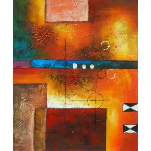 Cross Hairs Canvas Oil Painting 24x20 Geometric Abstract Modern Decorative Wall Art Home Decor