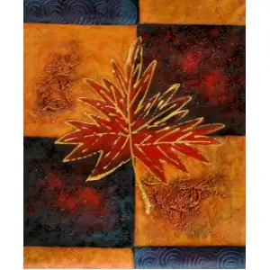 Maple Canvas Oil Painting 36x24 Botanical Nature Contemporary Decorative Wall Art Home Decor
