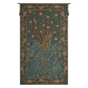 William Morris Woodpecker without Verse Tapestry Wall Hanging 45 x 28 in Jacquard Woven Arts and Crafts Wall Art