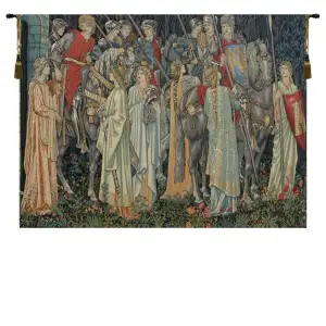 William Morris Holy Grail I European Tapestry Wall Hanging 54x80 Cotton Viscose Polyester