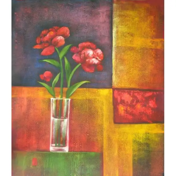 Red Flowers Abstract
