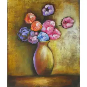 Cotton Candy Bouquet Canvas Oil Painting 36x24 Floral Still Life Decorative Wall Art