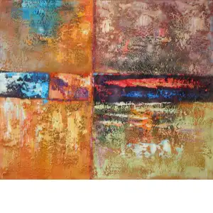 Vibrant Blend Canvas Oil Painting 24x36 Colorful Abstract Contemporary Decorative Wall Art Home Decor