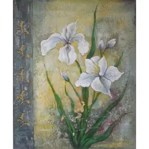 Bearded Irises Canvas Wall Art 36x24 Floral Botanical Decorative Home Decor
