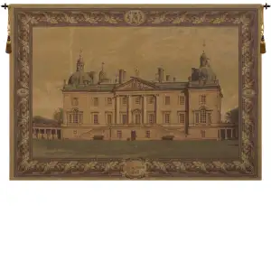 English Castle European Tapestry Wall Hanging 56 in. x72 in. Jacquard Woven Castle Wall Art