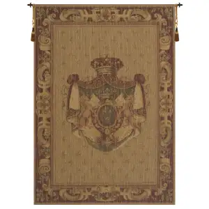 Blason Angouleme Belgian Tapestry Wall Hanging 54x38 Jacquard Woven Heraldic Wall Art