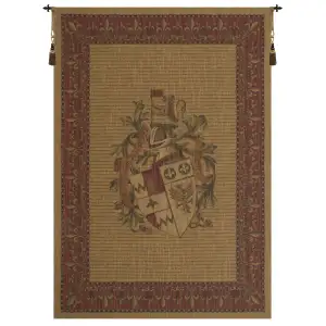 Medieval Unicorn Crest Vintage Tapestry Wall Hanging 76 x 56 in Jacquard Woven Heraldic Wall Art