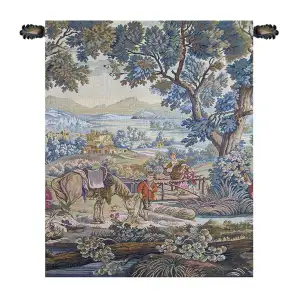 Ruscello Italian Tapestry Wall Hanging 17 x 14 in European Landscape Jacquard Woven Traditional Home Decor