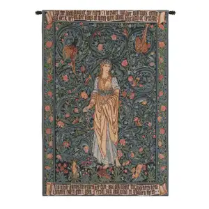 Edward Burne Jones Flora I Tapestry Wall Hanging 56 x 36 in