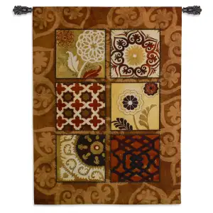 Suzani Spice Tapestry Wall Hanging 60x44 Bohemian Floral Pattern Jacquard Woven Decorative Wall Art Home Decor
