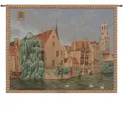 Brugges Riverside European Tapestry Wall hanging