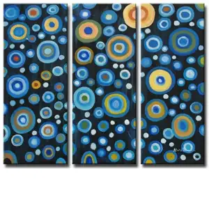 Circles of Abundance Canvas Wall Art 40x48 Geometric Abstract Modern Home Decor
