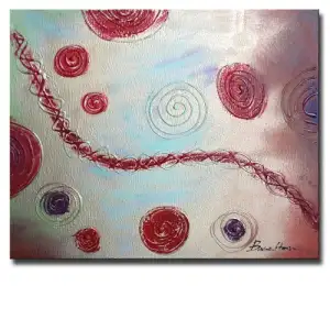 Double Helix Canvas Wall Art 20x24 Modern Abstract Geometric Home Decor
