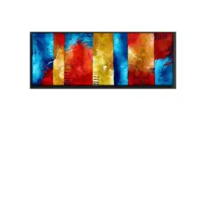 Color Ribbons Canvas Wall Art 20x48 Colorful Abstract Contemporary Home Decor