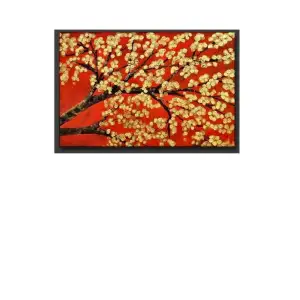 Dynasty Blooms Canvas Wall Art 24x36 Floral Botanical Decorative Home Decor