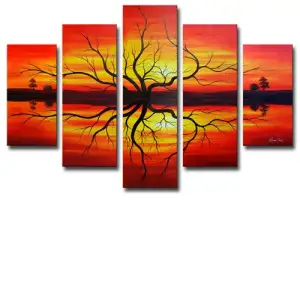 Mirrored Below Canvas Wall Art 40x60 Abstract Contemporary Decorative Home Decor