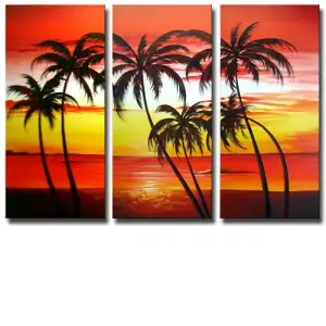 Towering Palms Canvas Wall Art 40x60 Tropical Botanical Landscape Home Decor