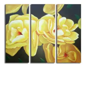 Yellow Grace Canvas Wall Art 40x48 Abstract Contemporary Decorative Home Decor