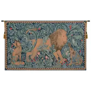 William Morris Lion I Tapestry Wall Hanging 19 x 33 in - B - H 19" x W 33"