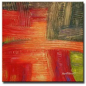Color Weave Canvas Wall Art 24x24 Colorful Abstract Contemporary Home Decor