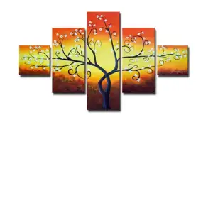 Forked Branches Canvas Wall Art 36x60 Botanical Nature Contemporary Home Decor