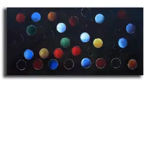 Lost Marbles Canvas Wall Art 24x48 Abstract Geometric Contemporary Home Decor