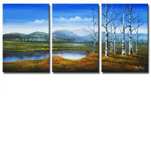 Family of Birch Canvas Wall Art 36x72 Birch Tree Nature Home Decor