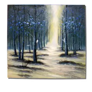 White as Snow Canvas Wall Art 24x24 Abstract Contemporary Decorative Home Decor