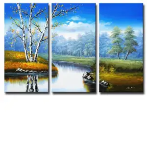 Meadow Brook Canvas Wall Art 40x60 Nature Landscape Decorative Home Decor