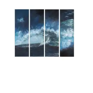 Crashing Swell Canvas Wall Art 40x48 Ocean Coastal Seascape Home Decor