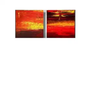 Ash Smoke and Fire Canvas Wall Art 16x32 Abstract Contemporary Home Decor